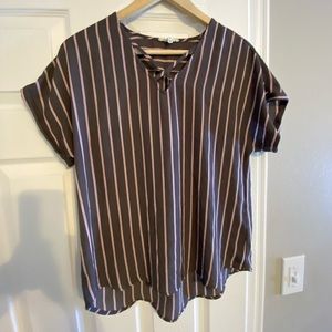 Stripped Criss Cross Top